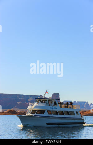 Canyon Wände am Lake Powell an der Grenze zwischen Arizona und Utah, USA Stockfoto