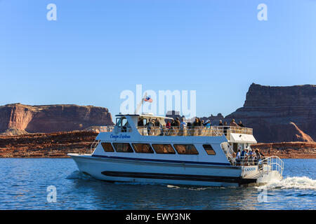 Canyon Wände am Lake Powell an der Grenze zwischen Arizona und Utah, USA Stockfoto