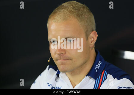 Silverstone, Northants, Großbritannien. 2. Juli 2015. F1 Grand Prix von Großbritannien. Treiber-Pressekonferenz. Williams Martini Racing Fahrer Valtteri Bottas. Bildnachweis: Aktion Plus Sport/Alamy Live-Nachrichten Stockfoto