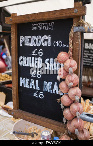 Allgemeine Ansichtsbilder von Camden Lock Lebensmittelmarkt. Stockfoto