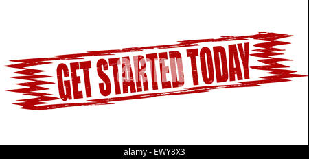 Stempel mit Text fangen Sie noch heute im Inneren, Abbildung Stockfoto