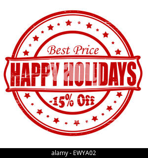 Stempel mit Text schöne Ferien in Abbildung Stockfoto