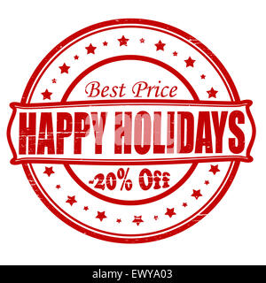 Stempel mit Text schöne Ferien in Abbildung Stockfoto