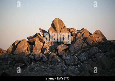 Auf den Preseli-Bergen bei Carn Meini. Es war von diesem genau an der Stelle, die die Blausteine von Stonehenge stammt. Einer abgelegenen Gegend Stockfoto