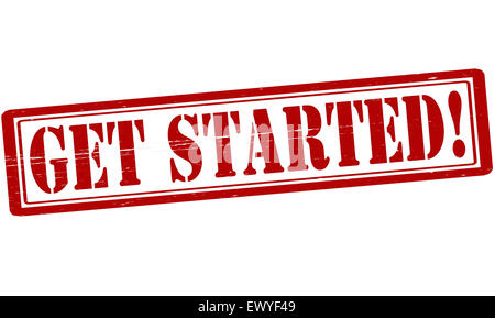 Stempel mit Text Einstieg in Abbildung Stockfoto