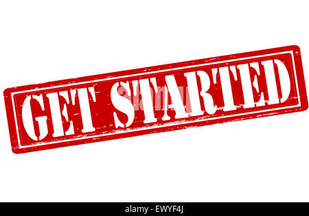 Stempel mit Text Einstieg in Abbildung Stockfoto