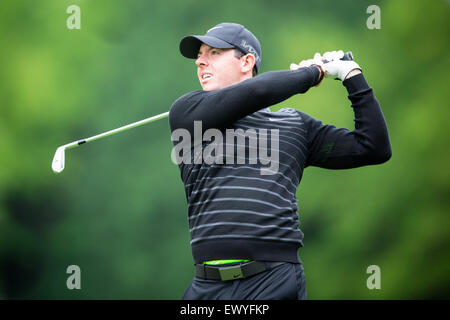 Rory McIlroy auf 20. Mai 2015 in das pro-am vor der BMW PGA Championship in Wentworth zu konkurrieren. Stockfoto