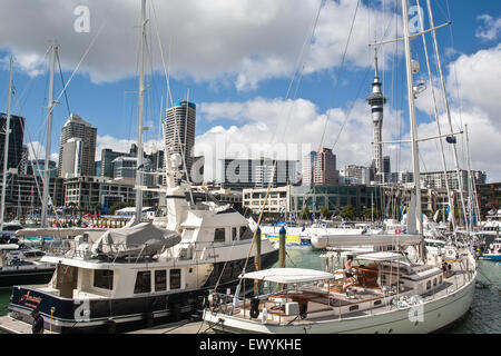 Viaduct Basin, Yachthafen, Hafen. Auckland, Neuseeland Stockfoto