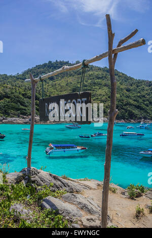 Sicht auf die Insel Koh Racha Stockfoto