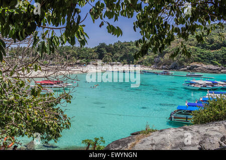 Sicht auf die Insel Koh Racha Stockfoto