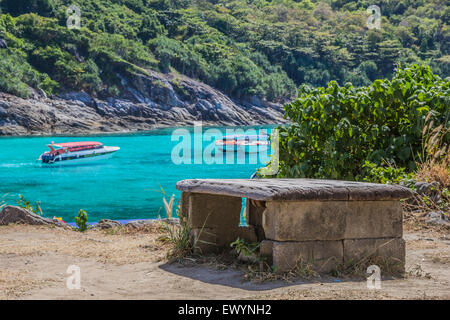 Sicht auf die Insel Koh Racha Stockfoto