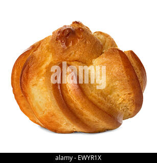 Eclair Kuchen isoliert auf weißem Hintergrund Stockfoto