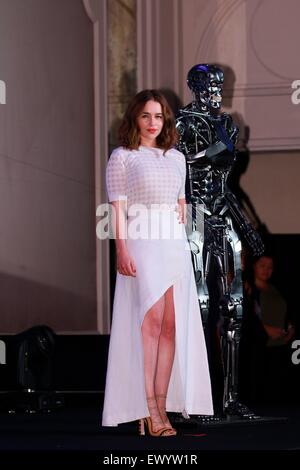 Seoul, Südkorea. 2. Juli 2015. Emilia Clarke besucht die Premiere der Terminator Genisys in Seoul, Korea am 2. Juli 2015. (FESTLAND CHINA UND SÜD KORIA HERAUS) Credit: Foto oben Corporation/Alamy Live-Nachrichten Stockfoto