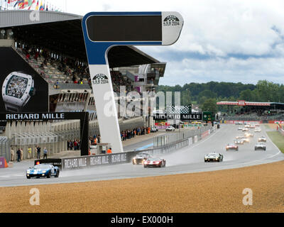 Rennstart in Classic Le Mans 2014 Stockfoto