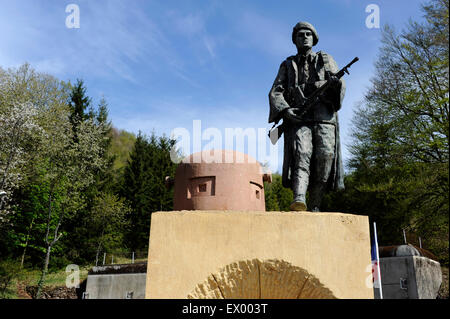 Ouvrage Hackenberg, Maginot-Linie, WWII, Veckring, Moselle, Lothringen, Frankreich Stockfoto