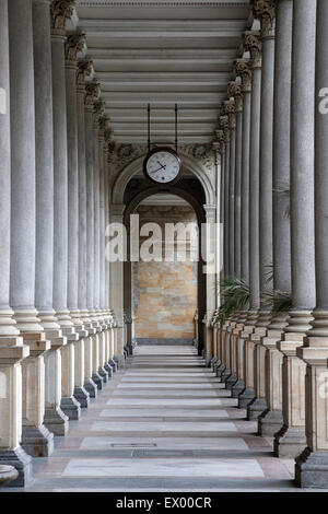 Mühlenkolonnade Portikus, Karlovy Vary, Böhmen, Tschechien Stockfoto