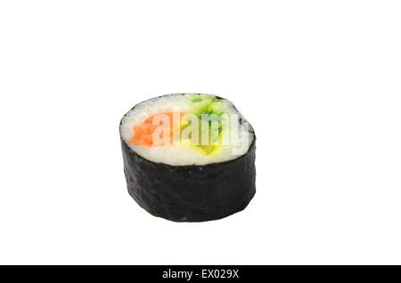 Portion Sushi isoliert auf weißem Hintergrund Stockfoto