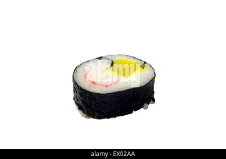 Portion Sushi isoliert auf weißem Hintergrund Stockfoto