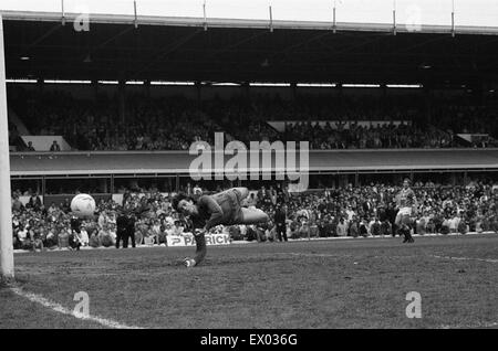 Birmingham 1-0 Leeds Division 2 Spiel, ausgetragen im St. Andrews Stadium. Gewalttätige Szenen am Ende nach Fans strömten auf den Platz. 11. Mai 1985. Stockfoto