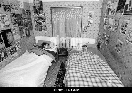 Psychisches Phänomen, das Enfield Poltergeist treiben im Haushalt Hodgson in Green Street, Enfield.  Das Kinderzimmer wo viele Ereignisse happened.12th September 1977. Stockfoto