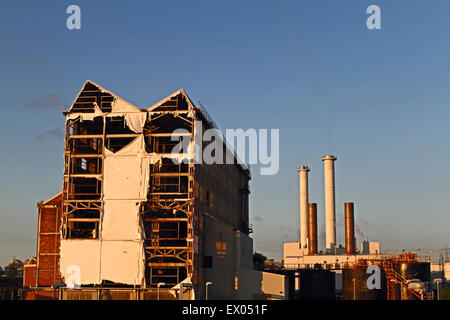 Verfallenen Industriegebäude in Winnington, Cheshire Stockfoto