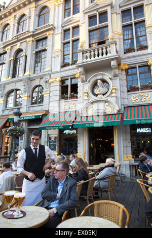 "La Chaloupe d ' or", der goldenen Schuh Café, Marktplatz Grand Place, Brüssel, Brüssel Stockfoto