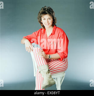 Kathy Tayler, TV-Moderatorin, guten Morgen Großbritannien, Studio Pix, London, 11. November 1989. Stockfoto