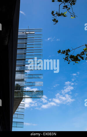 Das Owen G Glenn Gebäude, Business School an der Universität Auckland, neue Malaysia, architektonische Details. Stockfoto