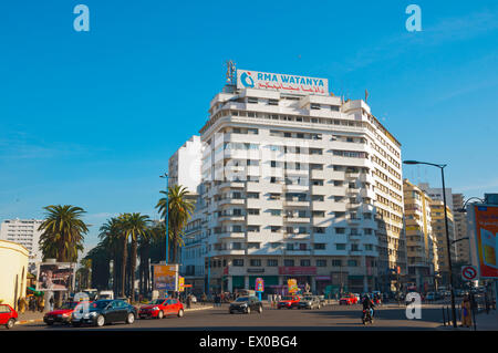 Place des Nations Unies, Ville Nouvelle, Casablanca, Atlantikküste, Marokko, Nordafrika Stockfoto