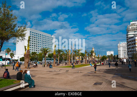 Place des Nations Unies, Ville Nouvelle, Casablanca, Atlantikküste, Marokko, Nordafrika Stockfoto