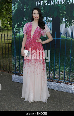 LONDON, UK, 2. Juli 2015: Emma Miller besucht die Serpentine Gallery-Sommerfest in Kensington Gardens in London Stockfoto