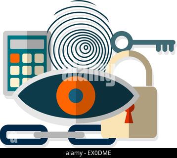 Web-Security-Konzept-Symbol. Stock Vektor