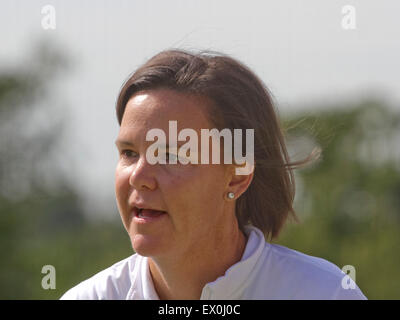 Wimbledon, London, UK. 3. Juli 2015. Ehemalige Damen Einzel-Weltmeister Lindsay Davenport (USA) bei der Wimbledon-Credit: Amer Ghazzal/Alamy Live-Nachrichten Stockfoto