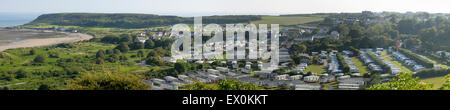 Caravan Park Strand, Port Eynon, Gower, South Wales Stockfoto