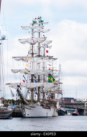 Belfast, Nordirland, Vereinigtes Königreich. 3. Juli 2015. Die Cisne Branco Großsegler festgemacht in Belfast Credit: Stephen Barnes/Alamy Live News Stockfoto