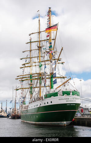 Belfast, Nordirland, Vereinigtes Königreich. 3. Juli 2015. Die Alexander von Humboldt II Großsegler festgemacht in Belfast Credit: Stephen Barnes/Alamy Live News Stockfoto