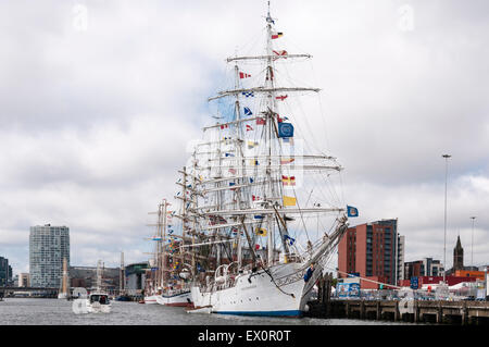 Belfast, Nordirland, Vereinigtes Königreich. 3. Juli 2015. Christian Radich Tall Schiff festgemacht in Belfast Credit: Stephen Barnes/Alamy Live News Stockfoto