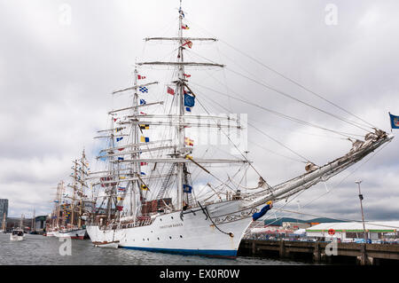 Belfast, Nordirland, Vereinigtes Königreich. 3. Juli 2015. Christian Radich Tall Schiff festgemacht in Belfast mit anderen Kredit: Stephen Barnes/Alamy Live News Stockfoto