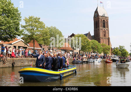 Oudewater, den Niederlanden, 3. Juli 2015. König Willem-Alexander der Niederlande während seines Besuchs in und die Feier der 750 Jahre Stadtrechte der Stadt Oudewater Credit: Dpa picture-Alliance/Alamy Live News Stockfoto