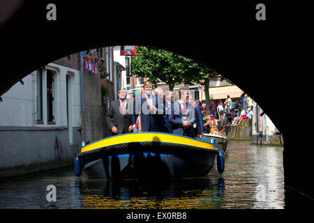 Oudewater, den Niederlanden, 3. Juli 2015. König Willem-Alexander der Niederlande während seines Besuchs in und die Feier der 750 Jahre Stadtrechte der Stadt Oudewater Credit: Dpa picture-Alliance/Alamy Live News Stockfoto