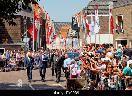 Oudewater, den Niederlanden, 3. Juli 2015. König Willem-Alexander der Niederlande während seines Besuchs in und die Feier der 750 Jahre Stadtrechte der Stadt Oudewater Credit: Dpa picture-Alliance/Alamy Live News Stockfoto