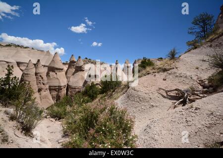 Viele Zelt geformte Kegel Gnade Trail an Kasha-Katuwe Zelt Rocks National Monument New Mexico - USA Stockfoto