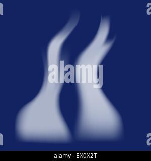 Abstrakt Rauch auf blauem Grund. Vektor-Illustration. Stock Vektor