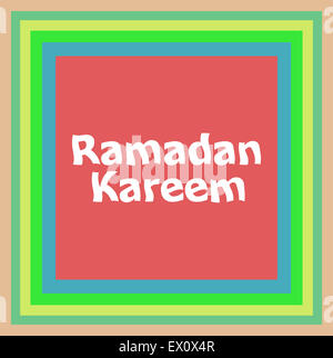 Ramadan Kareem. Zusammensetzung des muslimischen Fastenmonats Schriftzug. Stockfoto