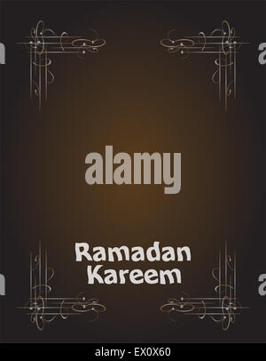Ramadan Kareem. Zusammensetzung des muslimischen Fastenmonats Schriftzug. Stockfoto