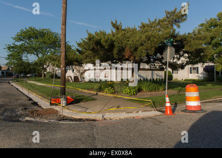 Ocean City, New Jersey, USA, Jersey Shore, Hurrikan Damage Rebuilding Suburban Street Scenes, Vorstadtviertel Stockfoto