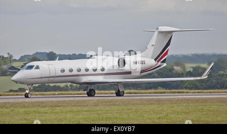 NetJets Gulfstream Aerospace G450 N445QS Abflug London-Luton Flughafen LTN Stockfoto