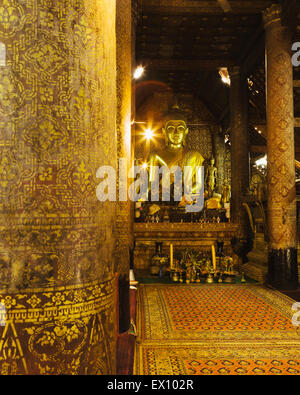 Buddha-Statuen Wat Xieng Thong. Luang Prabang. Laos Stockfoto