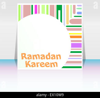 Ramadan Kareem. Zusammensetzung des muslimischen Fastenmonats Schriftzug. Stockfoto