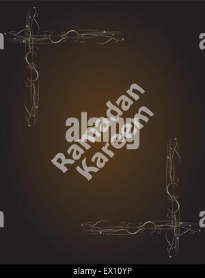 Ramadan Kareem. Zusammensetzung des muslimischen Fastenmonats Schriftzug. Stockfoto
